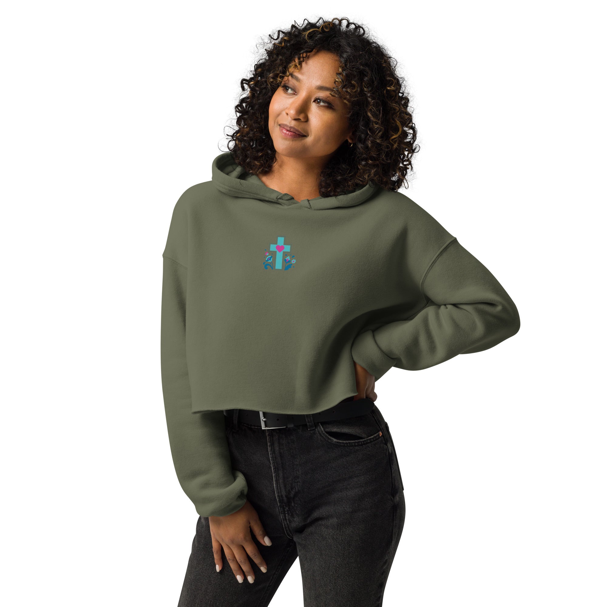 Cross My Heart Women's Crop Hoodie
